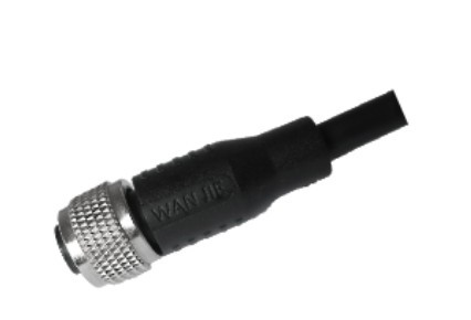 M12 Samec rovný UnShield A-Kódovanie 12pinový PVC kábel 2,0M M12X1,0