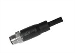 M12 Samec rovný štít A-Kódovanie 3PIN PVC kábel 1,0M M12X1,0