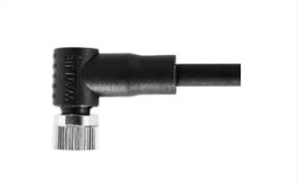 M8 Samec pravý uhol UnShield A-Kódovanie 4PIN PUR 1,0M M8X1,0