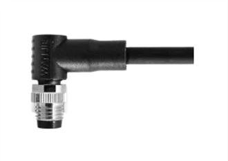 M8 Samec, pravý uhol UnShield B-Kódovanie 5PIN PVC 1,0M M8X1,0